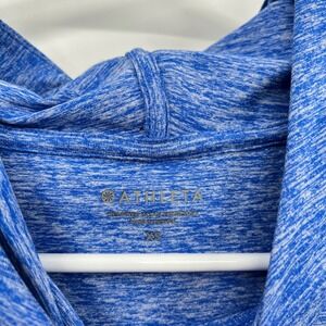 Athleta Blue Heathered Pullover Hoodie Thumbholes Casual Athletic Womens XS